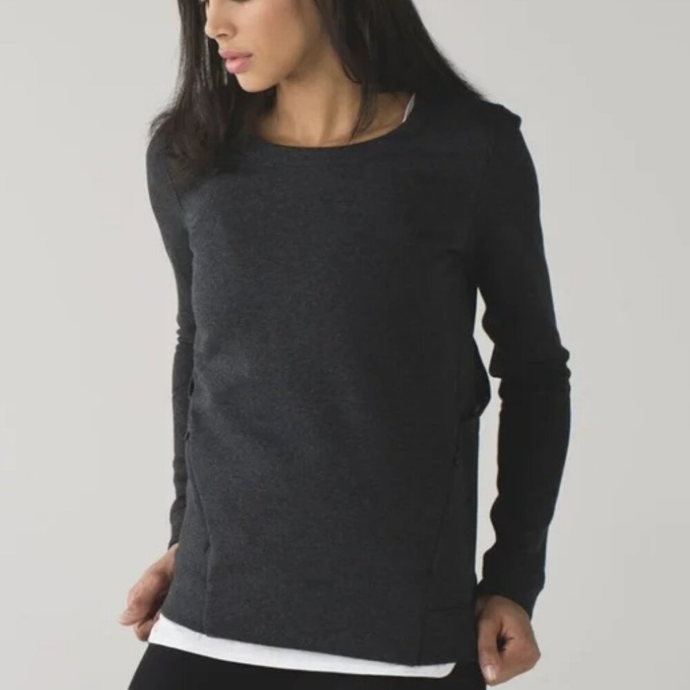 Lululemon &Go Endeavor Heathered Gray Long Sleeve Women's 6 W3M89S - Picture 2 of 13